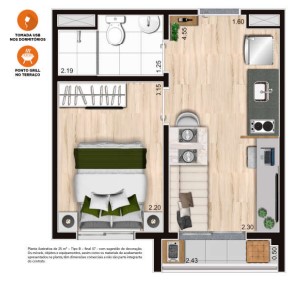 Imagem Apartamento com 2 Quartos à Venda, 39 m² em Centro - São Paulo