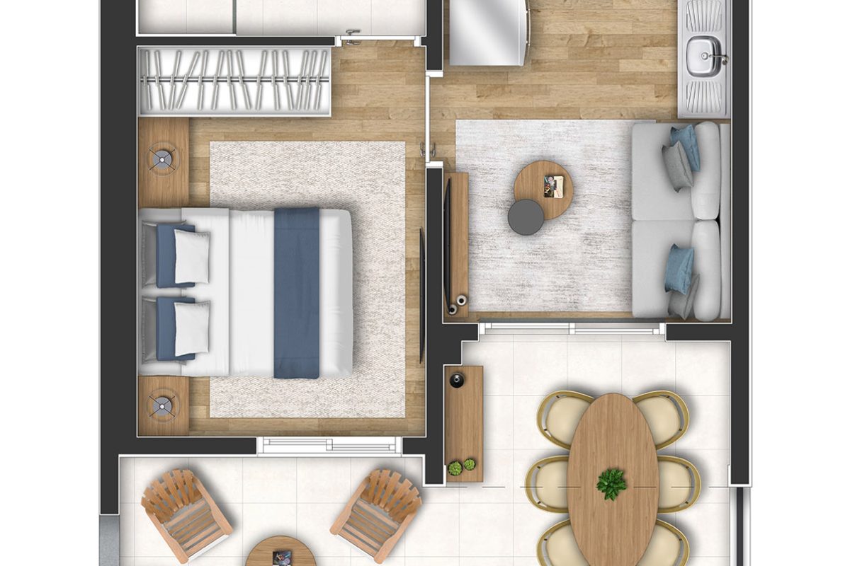 Imagem Apartamento com 1 Quarto à Venda, 25 m²em Jardim Taquaral - São Paulo
