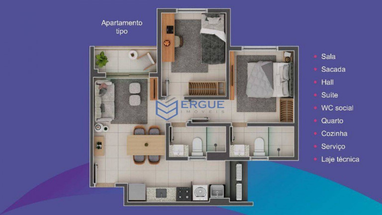 Imagem Apartamento com 2 Quartos à Venda, 50 m² em Parangaba - Fortaleza