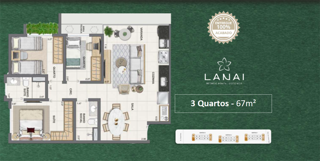 Foto do imóvel: Apartamento com 3 Quartos à Venda, 67 m² em Recreio dos Bandeirantes - Rio de Janeiro