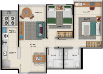 Imagem Apartamento com 2 Quartos à Venda, 52 m² em Praia de Itaparica - Vila Velha
