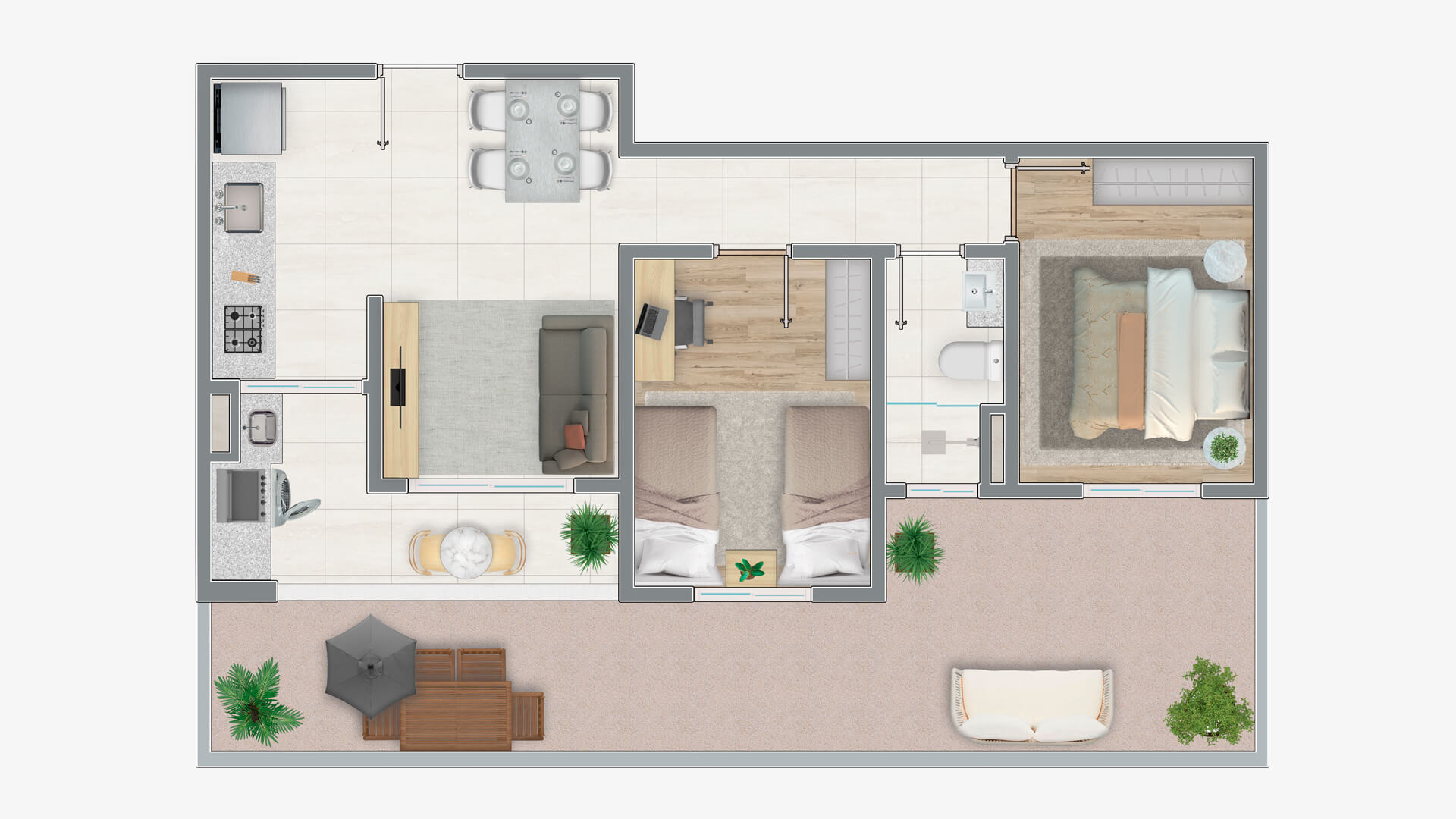 Imagem Apartamento com 2 Quartos à Venda, 49 m² em São Pedro - Osasco