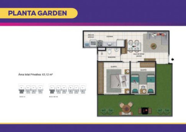 Imagem Apartamento com 2 Quartos à Venda, 42 m² em Campo Grande - Rio de Janeiro