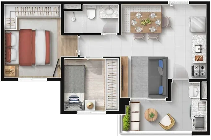 Foto do imóvel: Apartamento com 1 Quarto à Venda, 28 m² em Jardim do Lago - São Paulo