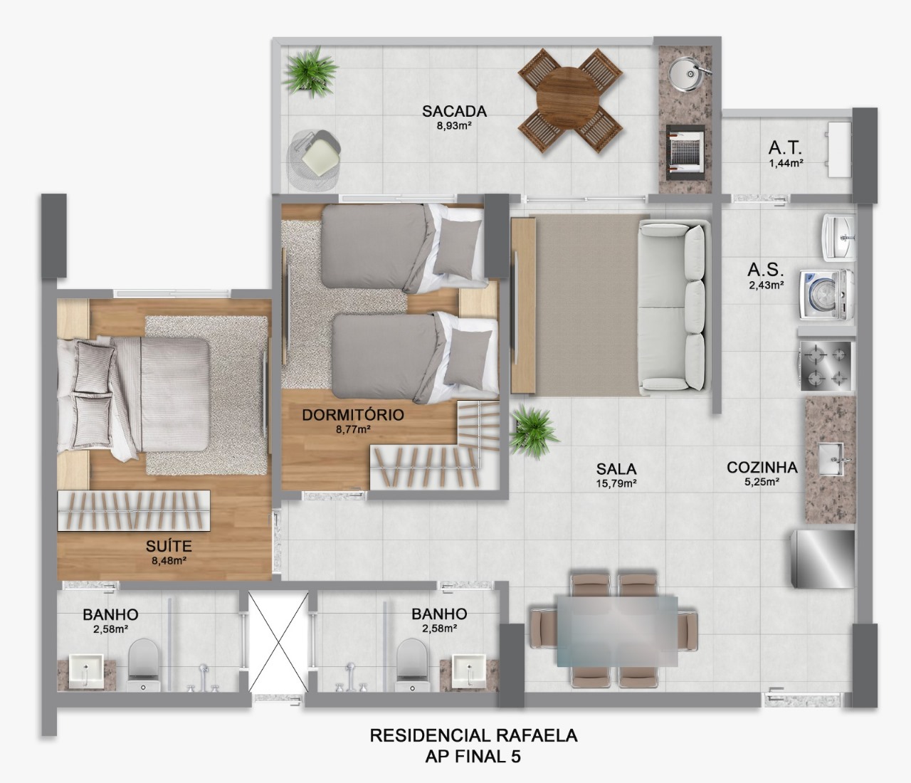 Imagem Apartamento com 2 Quartos à Venda, 64 m²em Guilhermina - Praia Grande