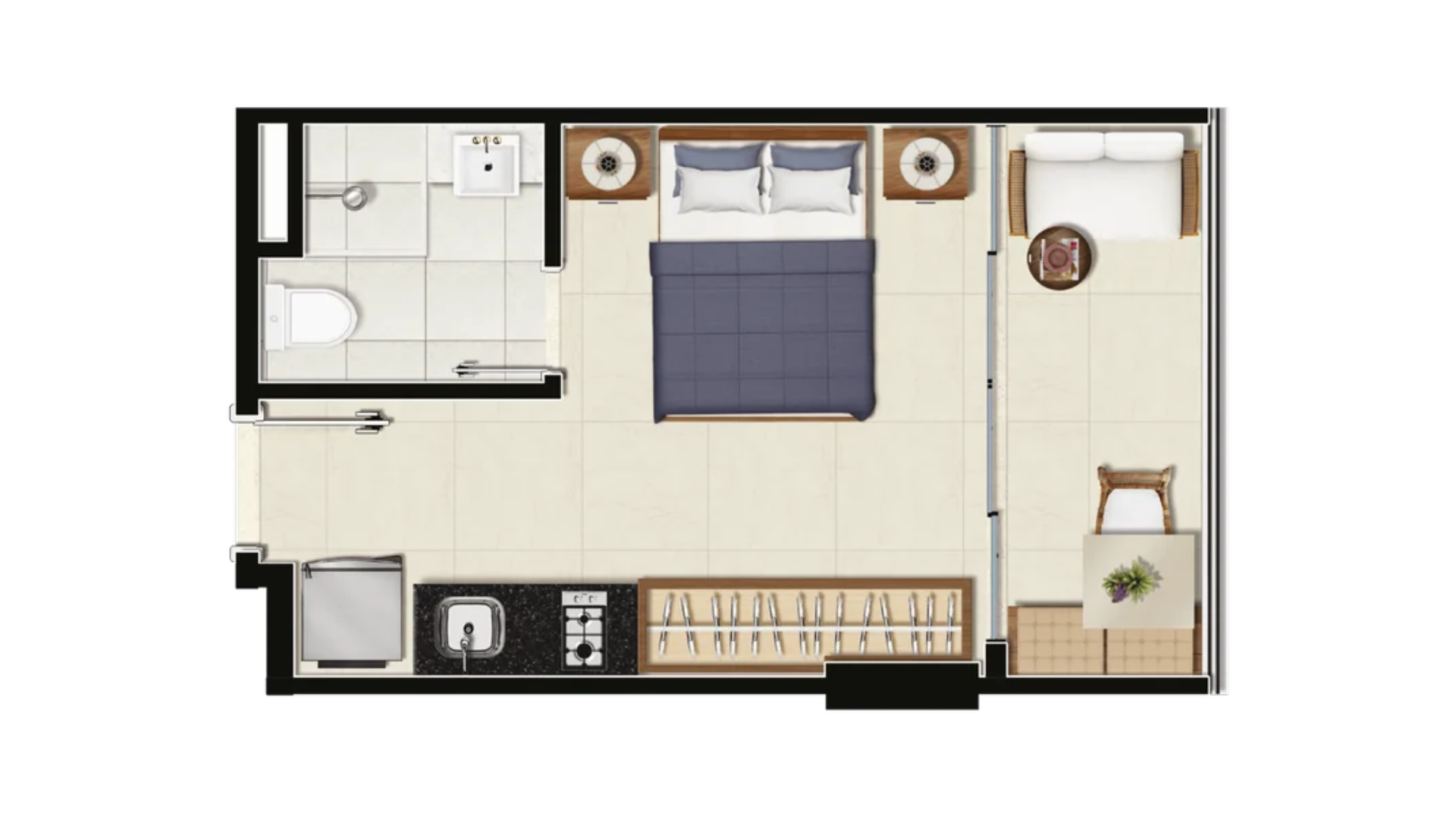 Imagem Studio com 1 Quarto à Venda, 23 m²em Barra - Salvador