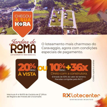 Imagem Terreno à Venda,  em Caravággio - Nova Veneza
