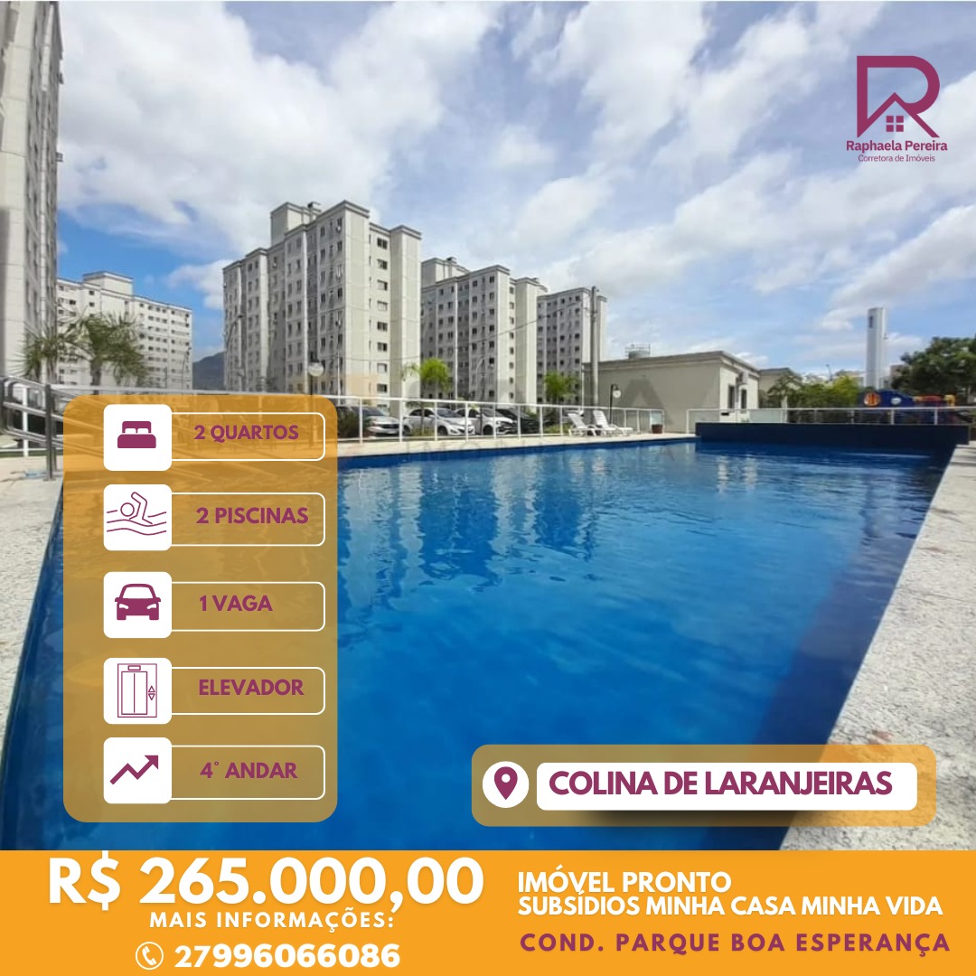 Apartamento com 2 Quartos à Venda, 46 m²em Colina de Laranjeiras - Serra