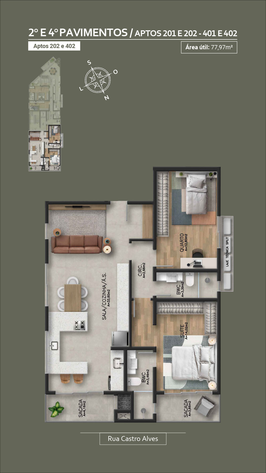 Imagem Apartamento com 2 Quartos à Venda, 77 m² em Balneário - Florianópolis