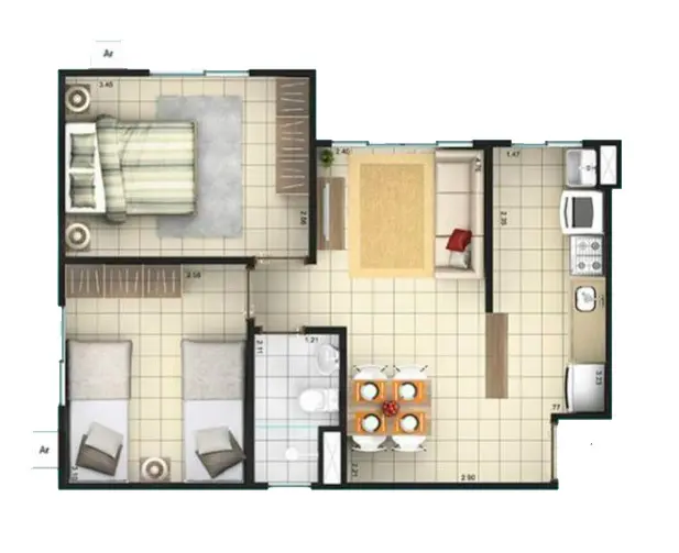 Imagem Apartamento com 2 Quartos à Venda, 41 m²em Santa Etelvina - Manaus