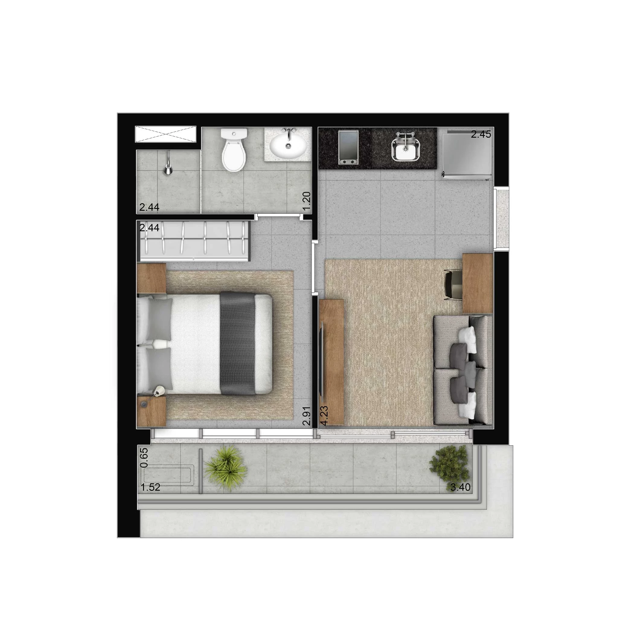 Foto do imóvel: Studio com 1 Quarto à Venda, 30 m² em Indianópolis - São Paulo