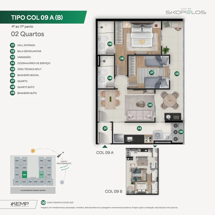 Imagem Apartamento com 2 Quartos à Venda, 59 m² em Praia de Itaparica - Vila Velha Imagem Apartamento com 2 Quartos à Venda, 59 m² em Praia de Itaparica - Vila Velha