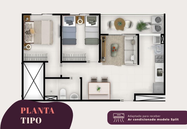 Imagem Apartamento com 2 Quartos à Venda, 48 m² em Nossa Senhora da Conceição - Paulista