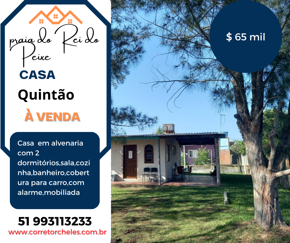 Imagem Casa com 2 Quartos à Venda, 30 m²em Rei do Peixe - Palmares do Sul
