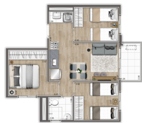 Imagem Apartamento com 2 Quartos à Venda, 39 m² em Planalto Paulista - São Paulo