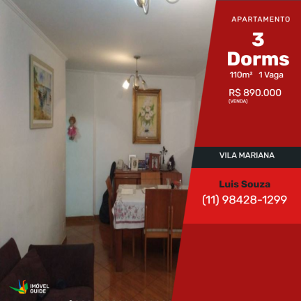 Apartamento com 3 Quartos à Venda,  em Vila Mariana - São Paulo