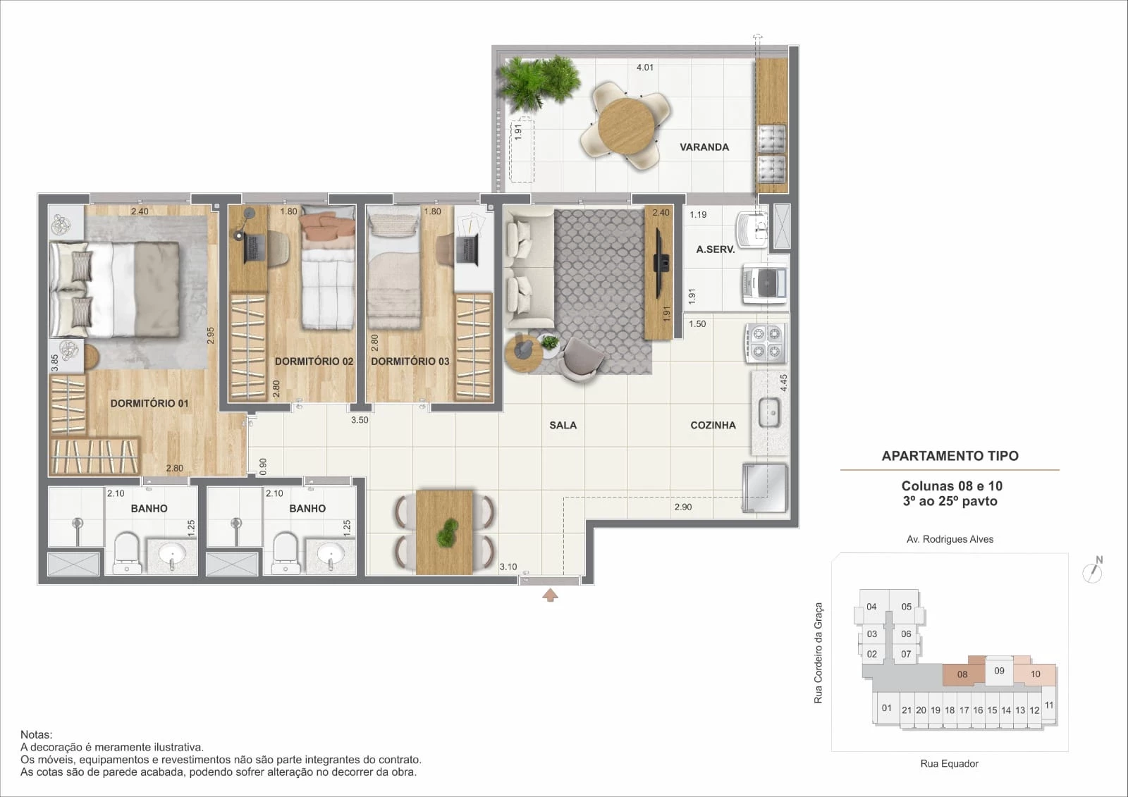 Foto do imóvel: Apartamento com 3 Quartos à Venda, 67 m² em Santo Cristo - Rio de Janeiro