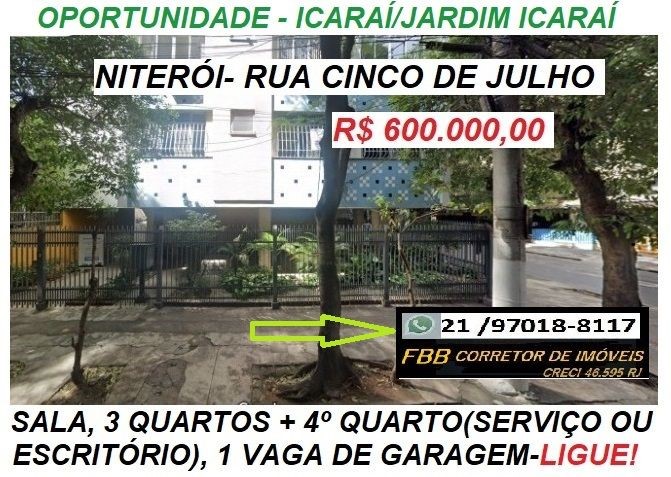 Imagem Apartamento com 3 Quartos à Venda, 88 m² em Icaraí - Niterói