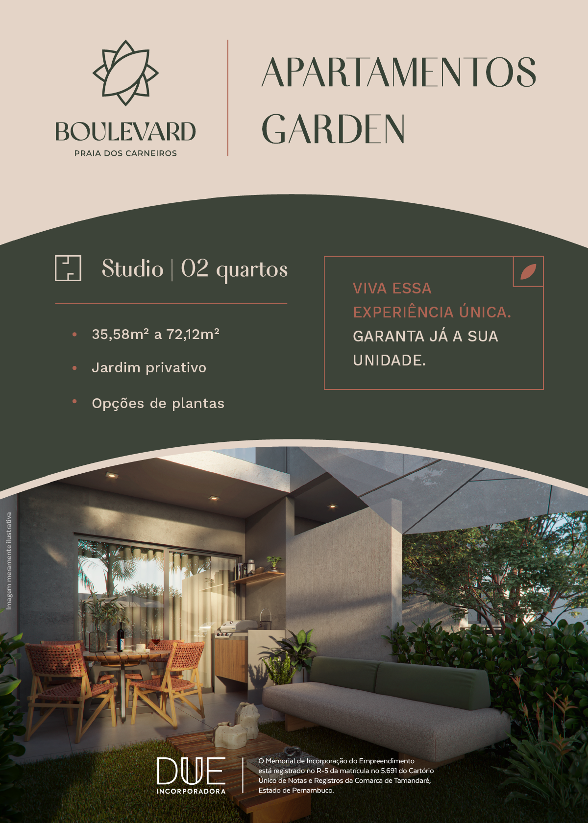 Imagem Apartamento com 2 Quartos à Venda, 51 m²em Praia dos Carneiros - Tamandaré