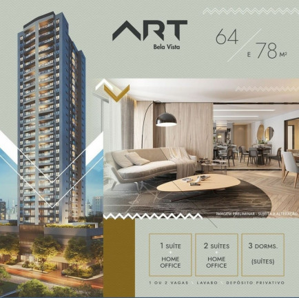 Imagem Edifício Residencial com 3 Quartos à Venda, 78 m² em Centro - Osasco