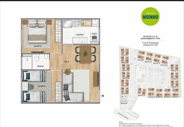 Foto do imóvel: Apartamento com 2 Quartos à Venda, 44 m² em Campo Grande - Rio de Janeiro