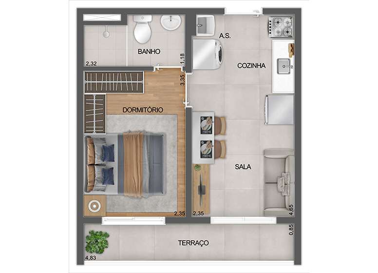 Imagem Apartamento com 1 Quarto à Venda ou Temporada, 27 m²em Planalto Paulista - São Paulo