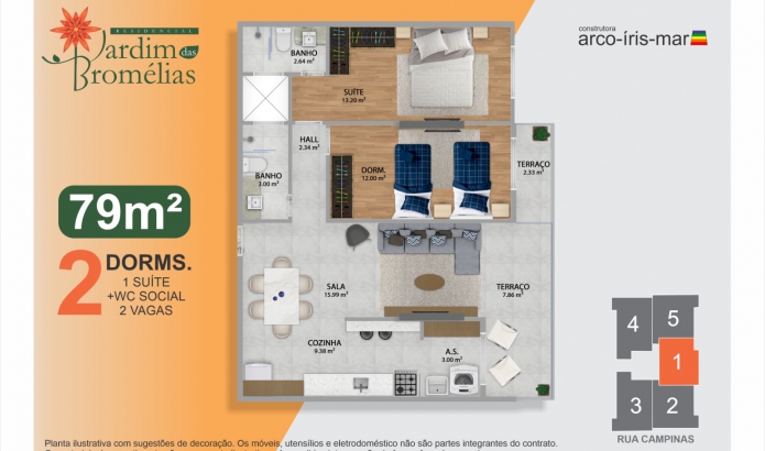 Imagem Apartamento com 2 Quartos à Venda, 79 m² em Boqueirão - Praia Grande