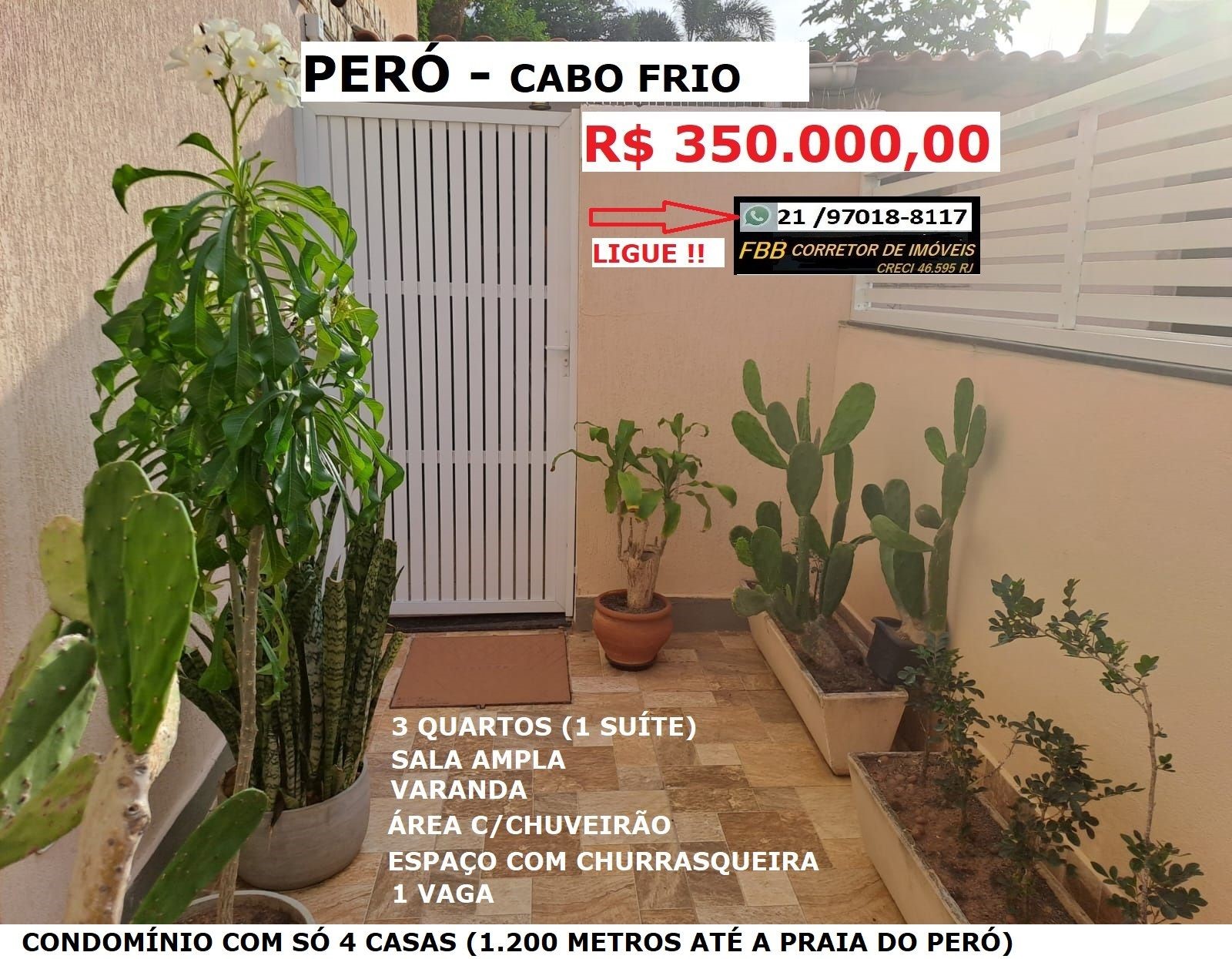 Imagem Casa de Condomínio com 3 Quartos à Venda, 114 m² em Peró - Cabo Frio