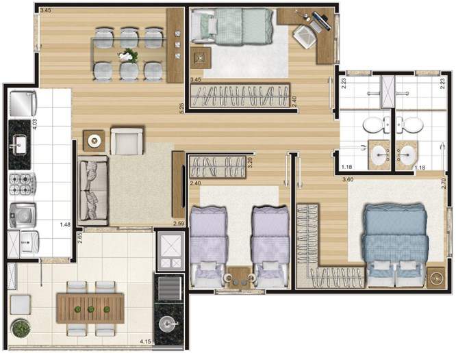 Imagem Apartamento com 3 Quartos à Venda, 74 m² em Sacomã - São Paulo