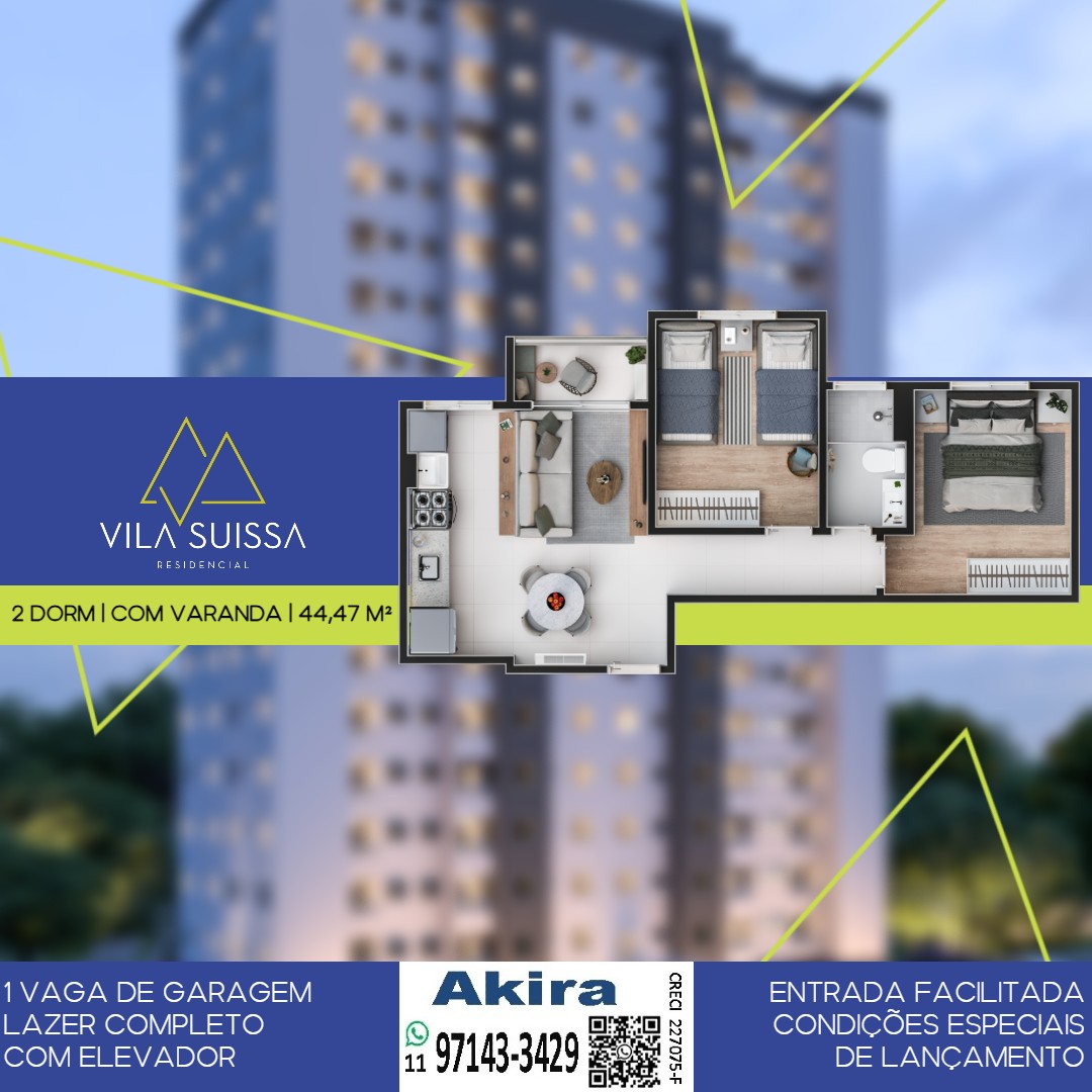 Imagem Apartamento com 2 Quartos à Venda, 42 m² em Vila Suissa - Mogi das Cruzes