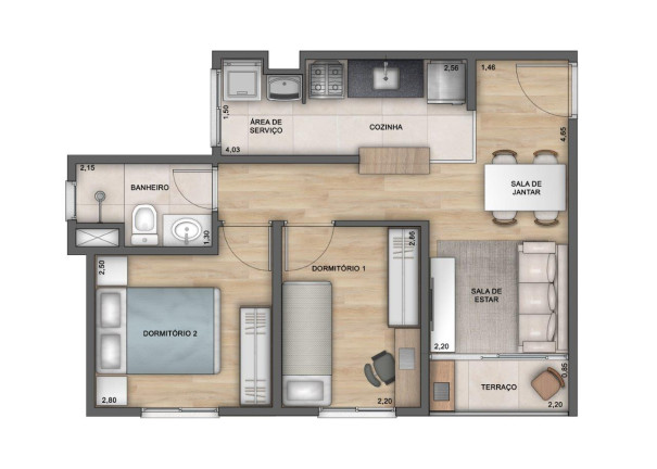 Imagem Apartamento com 2 Quartos à Venda, 42 m² em Vila Moinho Velho - São Paulo