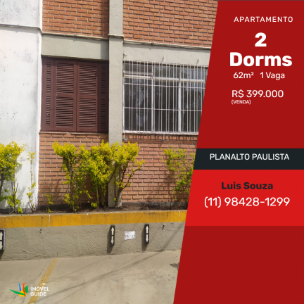 Apartamento com 2 Quartos à Venda,  em Planalto Paulista - São Paulo