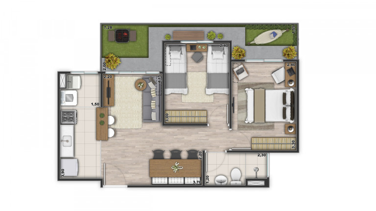 Imagem Apartamento com 2 Quartos à Venda, 53 m² em Pavuna - Rio de Janeiro
