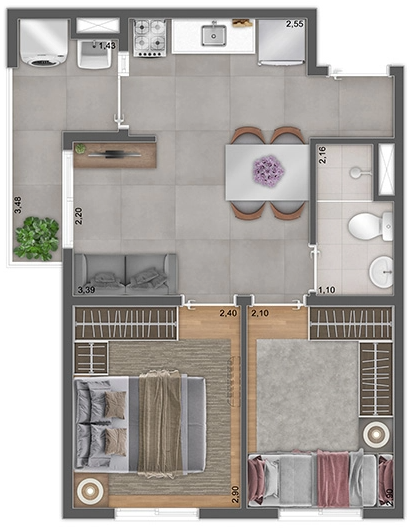 Imagem Apartamento com 1 Quarto à Venda, 28 m²em Santo Amaro - São Paulo