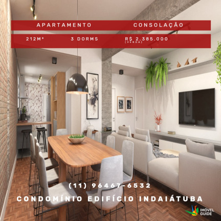 Apartamento com 3 Quartos à Venda,  em Consolação - São Paulo