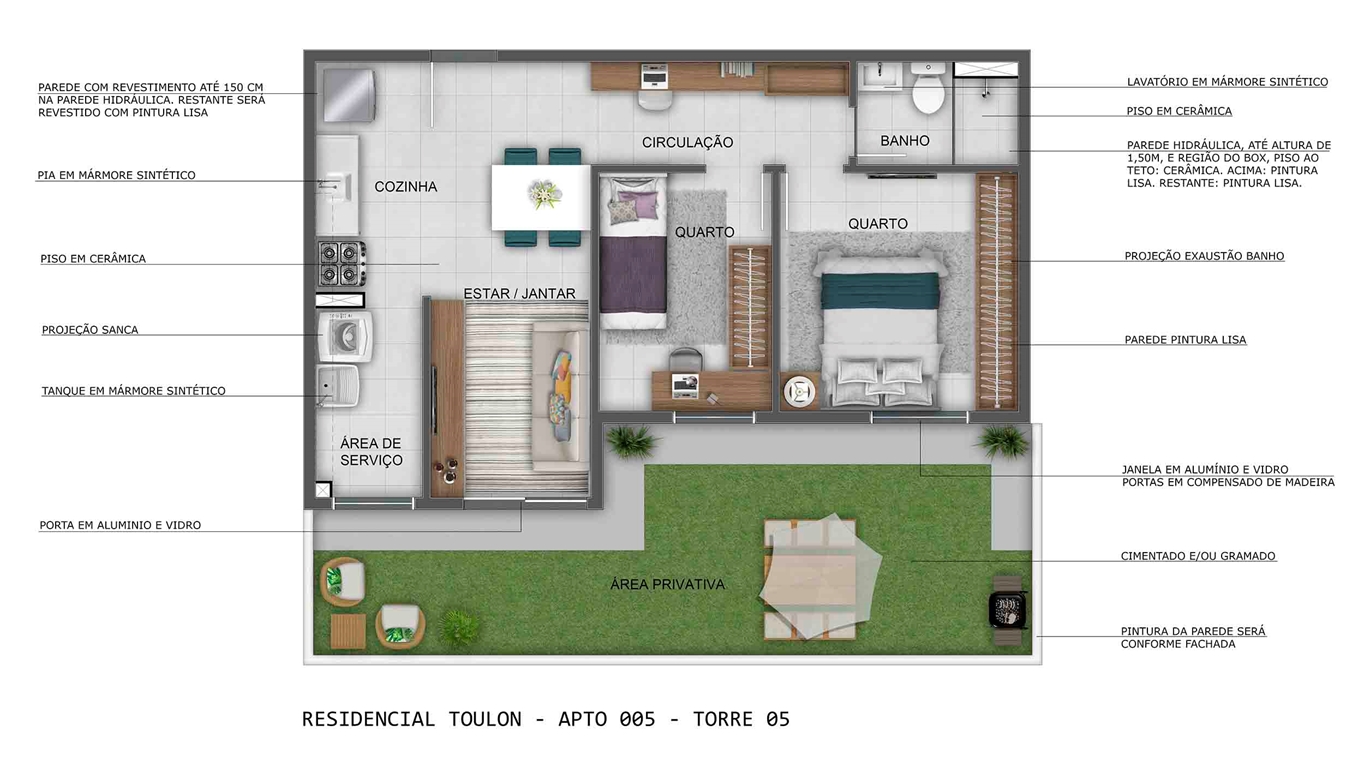 Foto do imóvel: Apartamento com 2 Quartos à Venda, 45 m² em Tabuleiro do Martins - Maceió