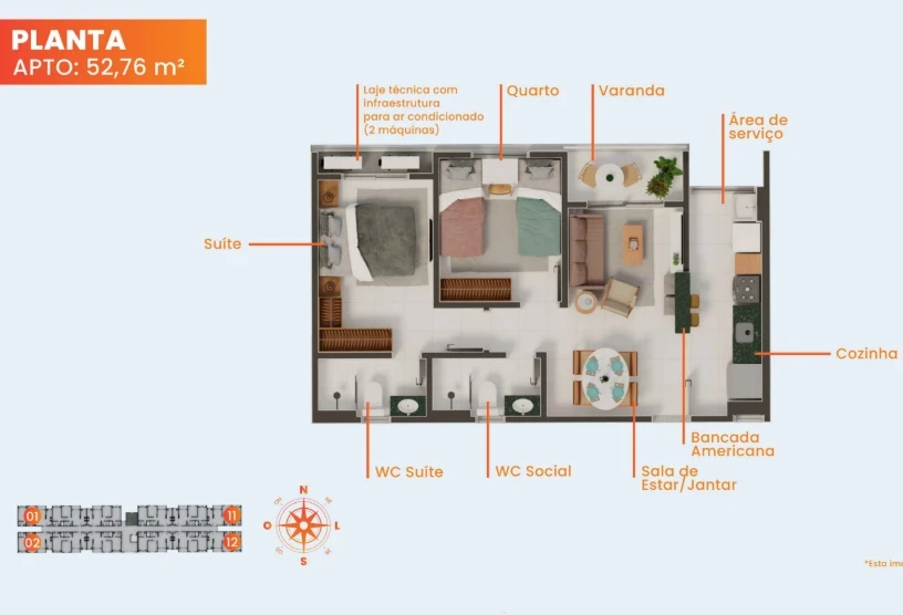 Imagem Apartamento com 2 Quartos à Venda, 52 m² em Messejana - Fortaleza