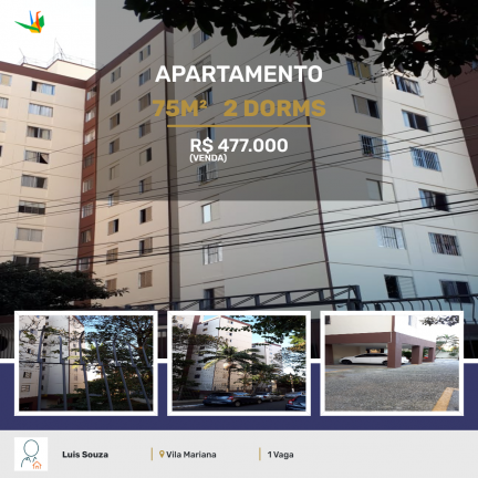 Apartamento com 2 Quartos à Venda, 75 m² em Vila Mariana - São Paulo