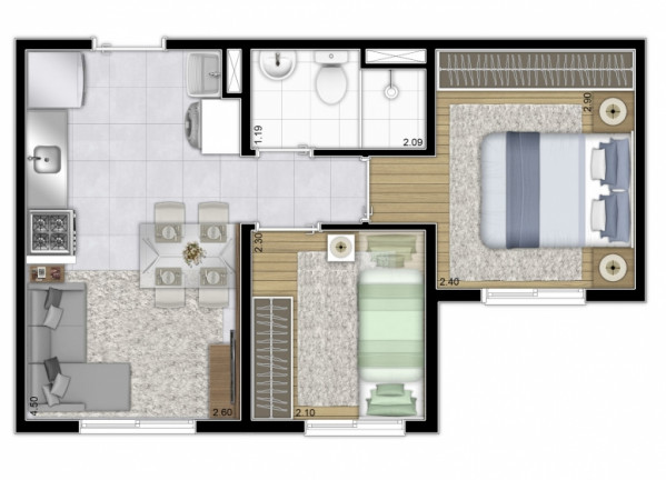 Imagem Apartamento com 2 Quartos à Venda, 32 m²em Itaquera - São Paulo