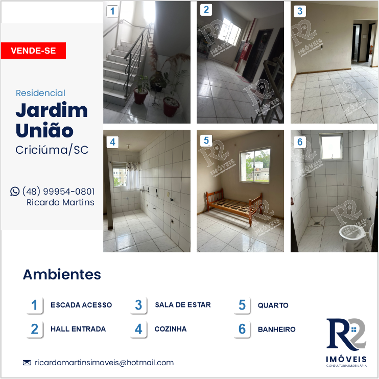 Imagem Apartamento com 2 Quartos à Venda, 46 m² em Mina União - Criciúma
