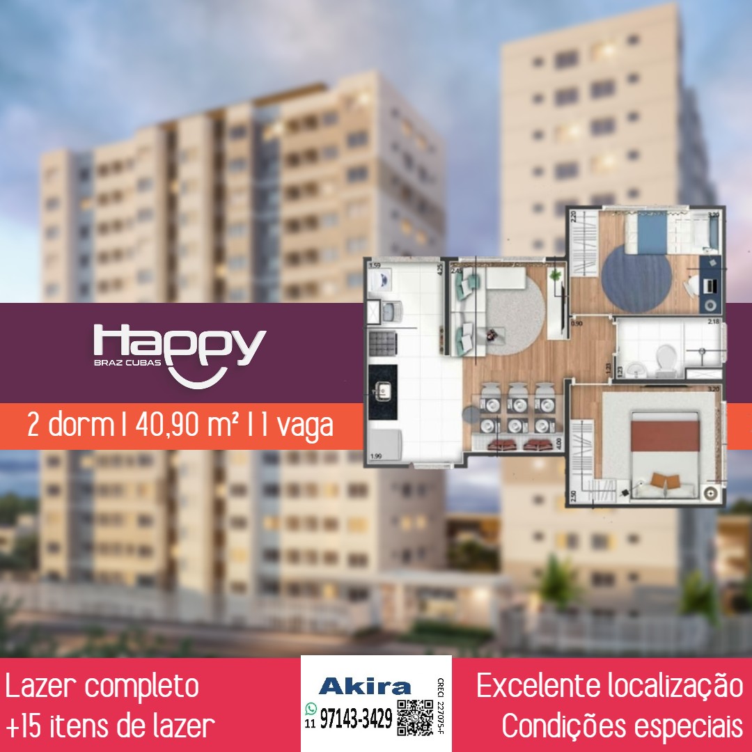Imagem Apartamento com 2 Quartos à Venda, 42 metros em Vila Nova Cintra - Mogi das Cruzes