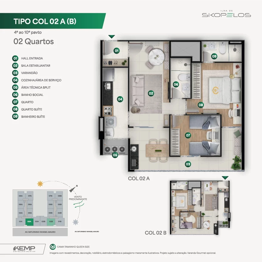 Imagem Apartamento com 2 Quartos à Venda, 59 m² em Praia de Itaparica - Vila Velha Imagem Apartamento com 2 Quartos à Venda, 59 m² em Praia de Itaparica - Vila Velha