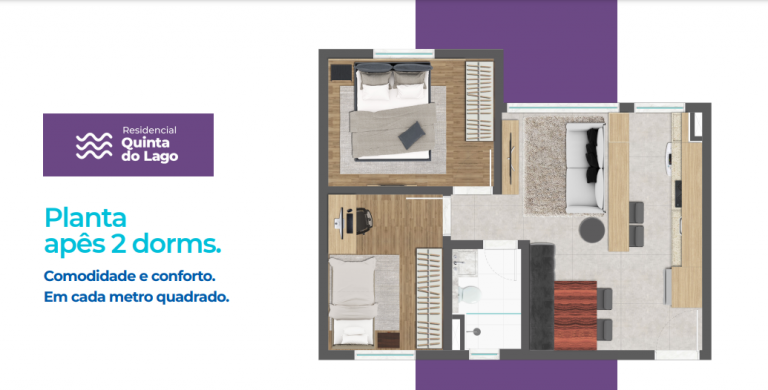 Imagem Apartamento com 2 Quartos à Venda, 42 m² em Jardim Santa Clara do Lago I - Hortolândia