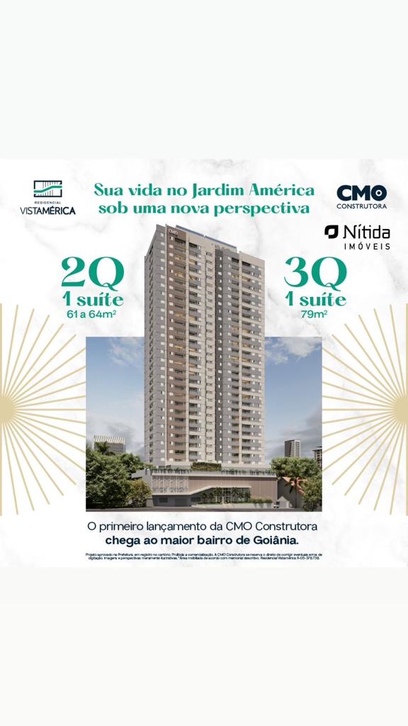 Imagem Apartamento com 2 Quartos à Venda, 61 m²em Jardim América - Goiânia
