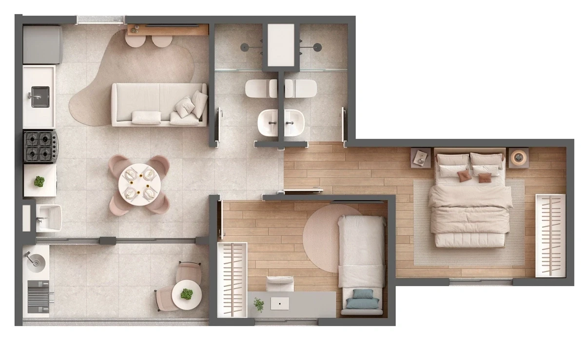 Foto do imóvel: Apartamento com 2 Quartos à Venda, 43 m² em Centro - Osasco