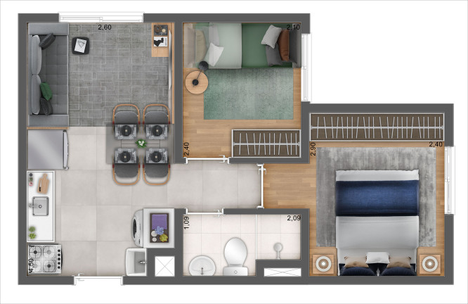 Imagem Apartamento com 2 Quartos à Venda, 33 m² em Vila Ré - São Paulo