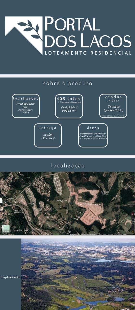 Imagem Terreno em Condomínio à Venda, 420 m²em Corrupira - Jundiaí