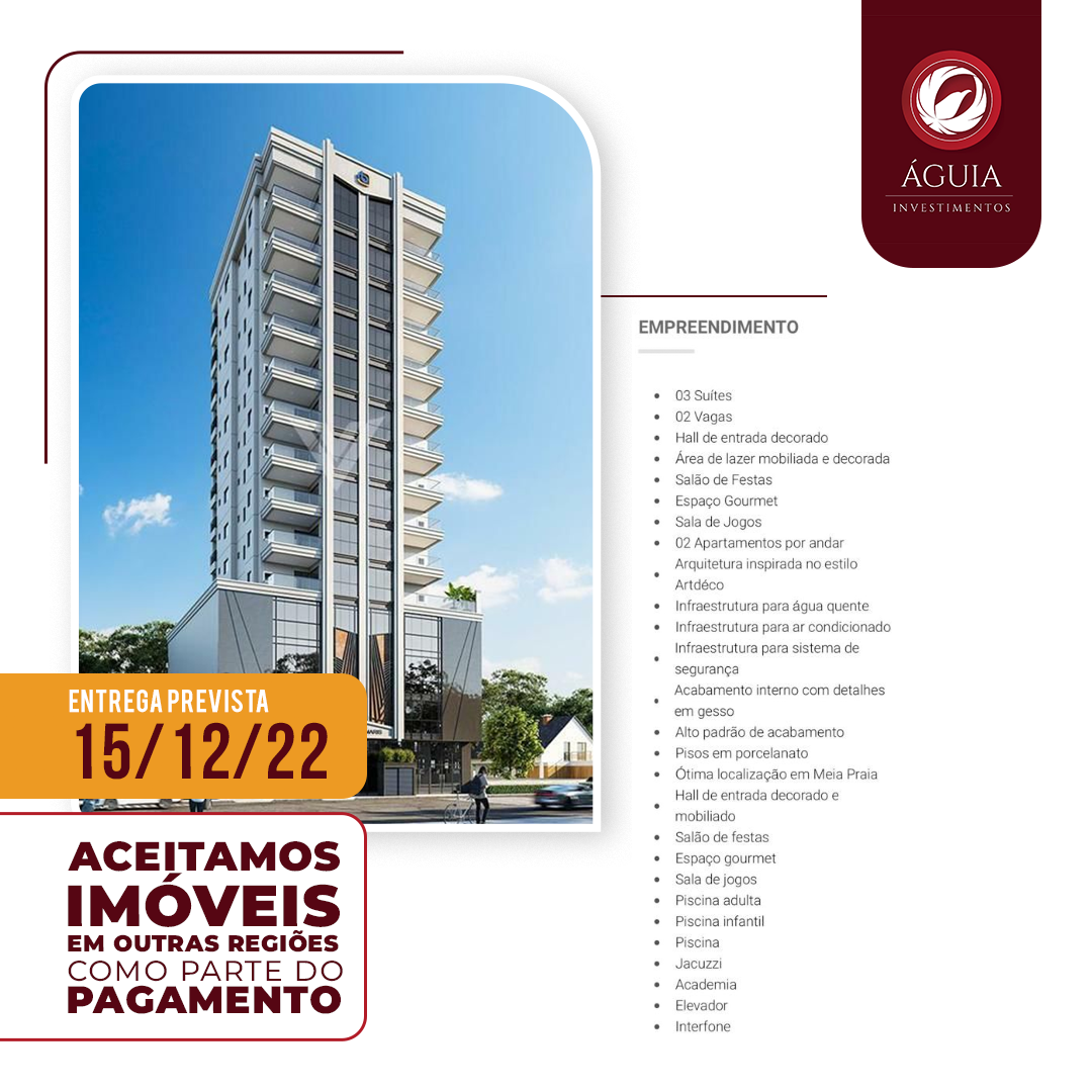 Imagem Apartamento com 3 Quartos à Venda, 92 m²em Meia Praia - Itapema