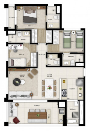 Apartamento com 3 Quartos à Venda, 102 m² em Jardim das Acácias - São Paulo