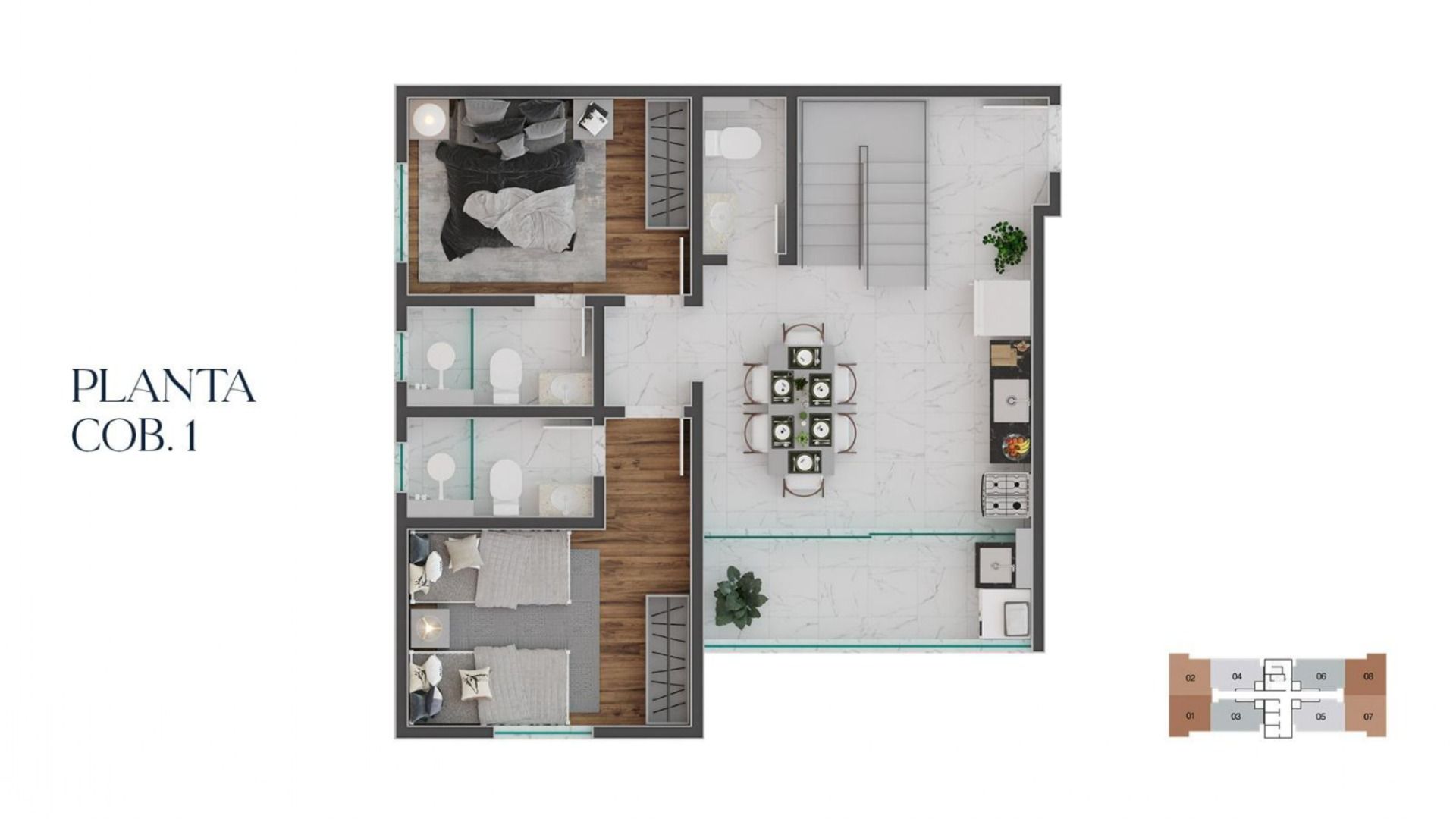 Imagem Apartamento com 2 Quartos à Venda, 56 m² em Boa Vista - Juiz de Fora